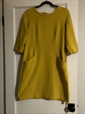 Boden Yellow Ottoman dress